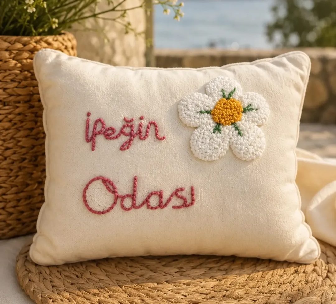 Panc el yapımı süs yastığı Kılıfı